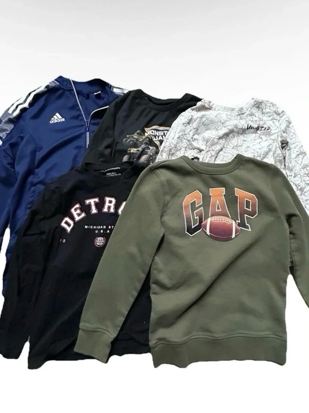 Boys Winter Tops Crewneck Long Sleeve Shirts Gap Adidas Size Large (10)